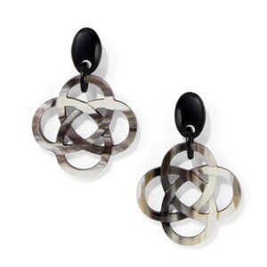 Brighton Black Interlok Buffalo Horn Lightweight Earrings Style: JA9331 $68 NWT